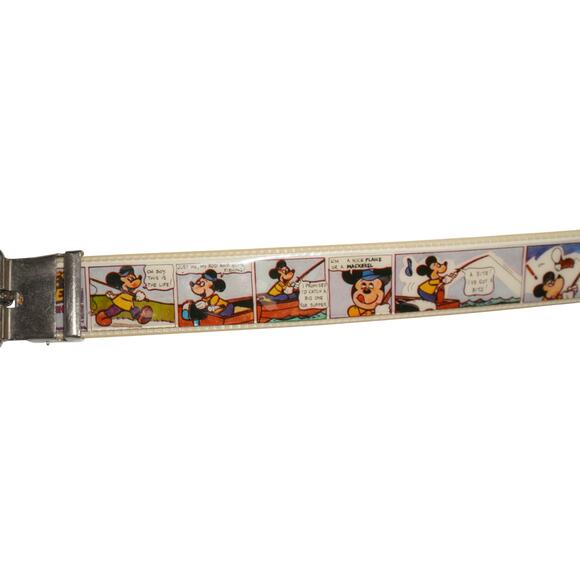 Vintage Disney Mickey Mouse Comic Strip Belt Kids / Youth 1980s Valprint PVC - Picture 7 of 12